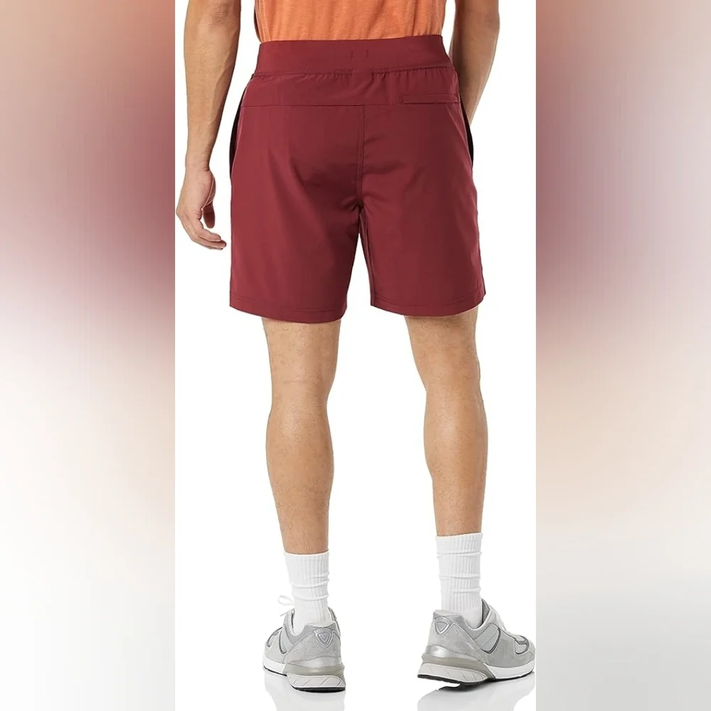 🌴 Amazon Basics Maroon Athletic Shorts Size XL NWOT - Picture 2 of 8